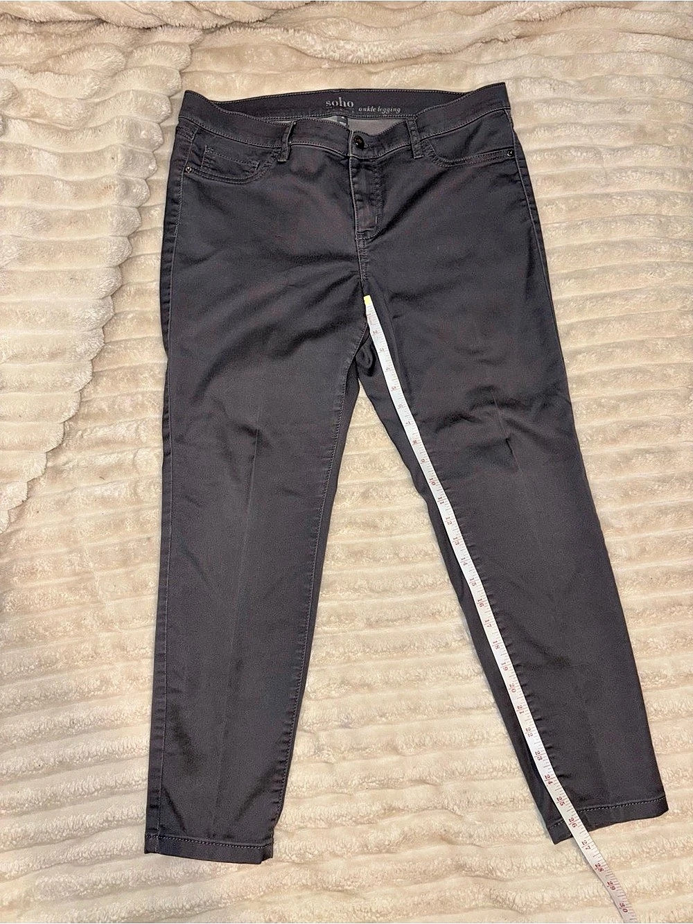 Soho Ankle Legging Ankle Leggings Gray Size 10 Like New